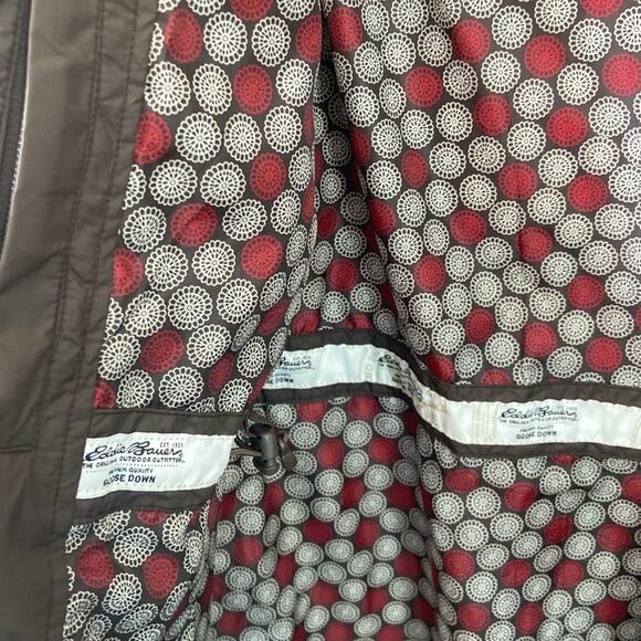 Eddie Bauer Goose Down Long Jacket Coat XS Winter Brown Outdoor Cold Weather - Picture 4 of 5